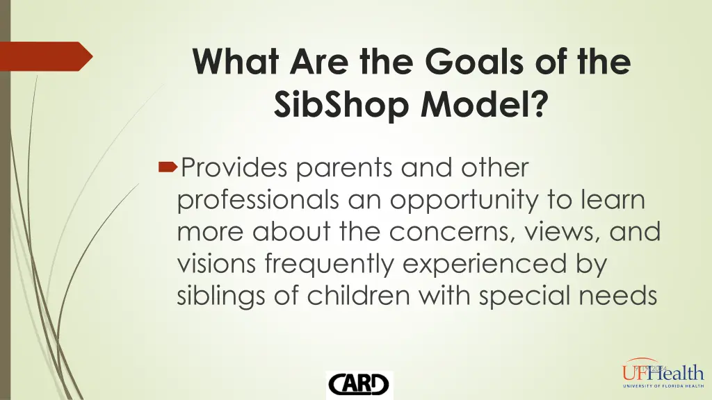 what are the goals of the sibshop model