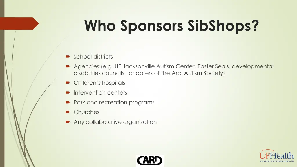 who sponsors sibshops