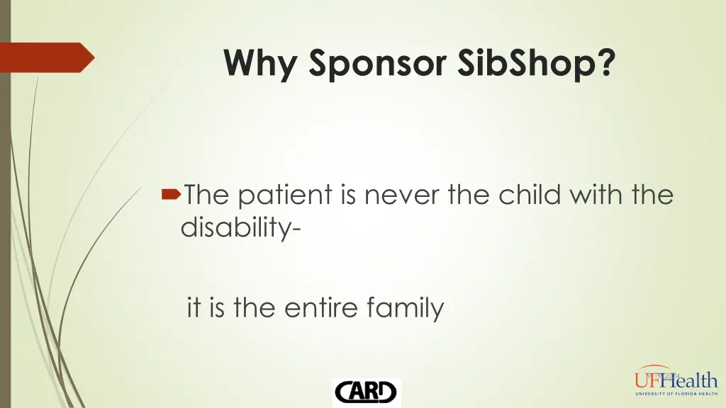 why sponsor sibshop 1