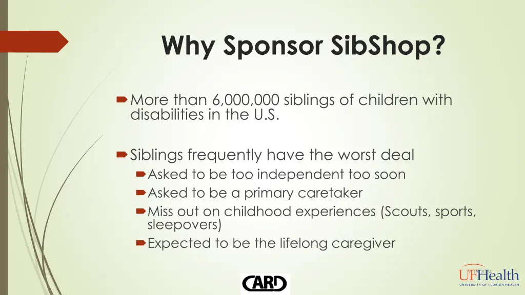 why sponsor sibshop