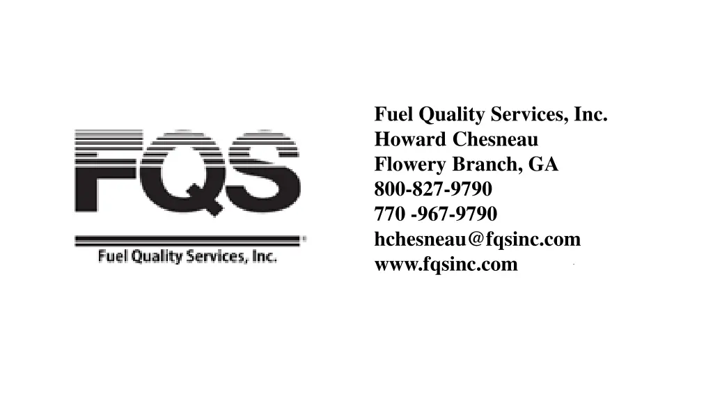 fuel quality services inc howard chesneau flowery