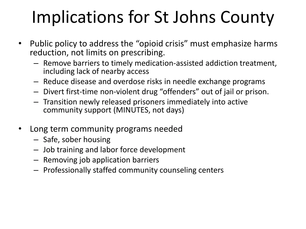 implications for st johns county