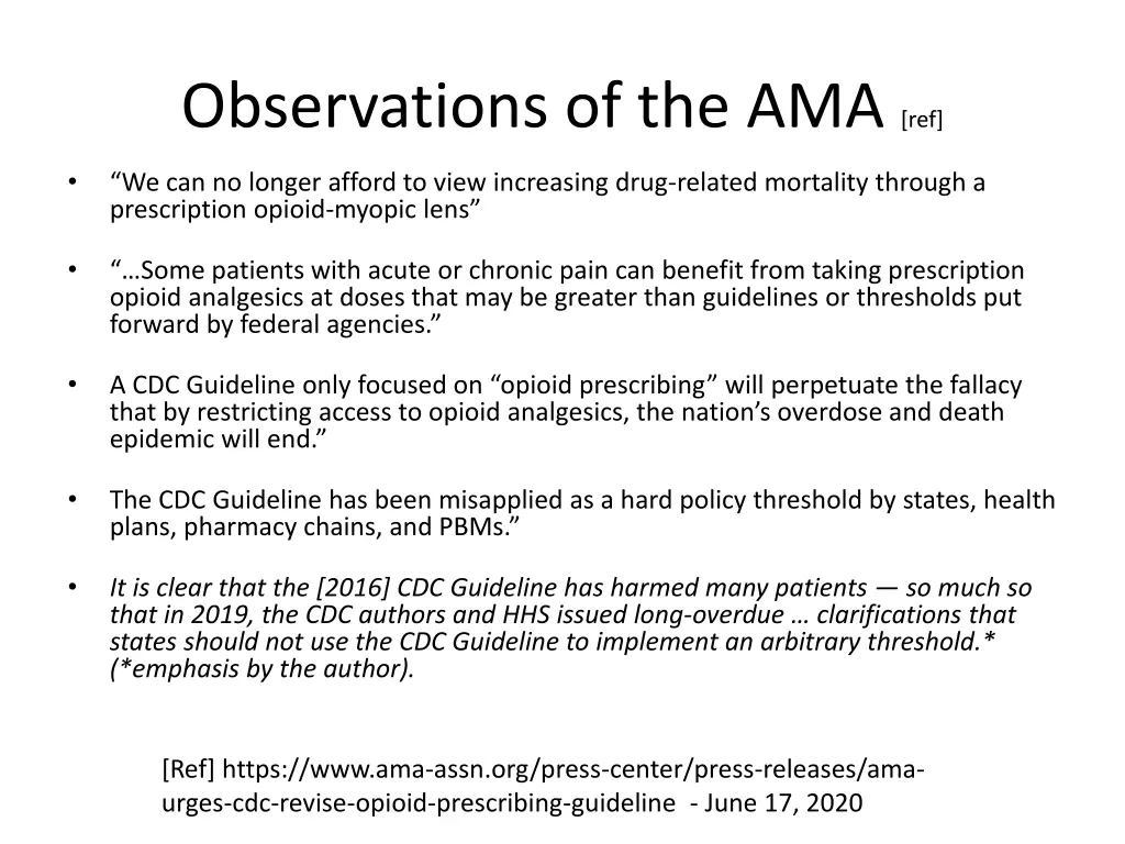 observations of the ama ref