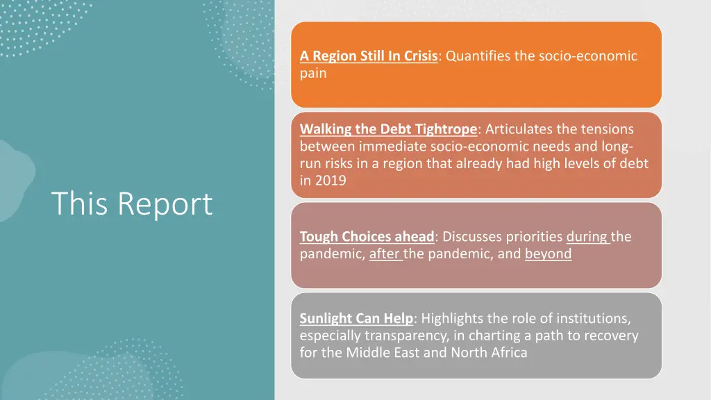 a region still in crisis quantifies the socio