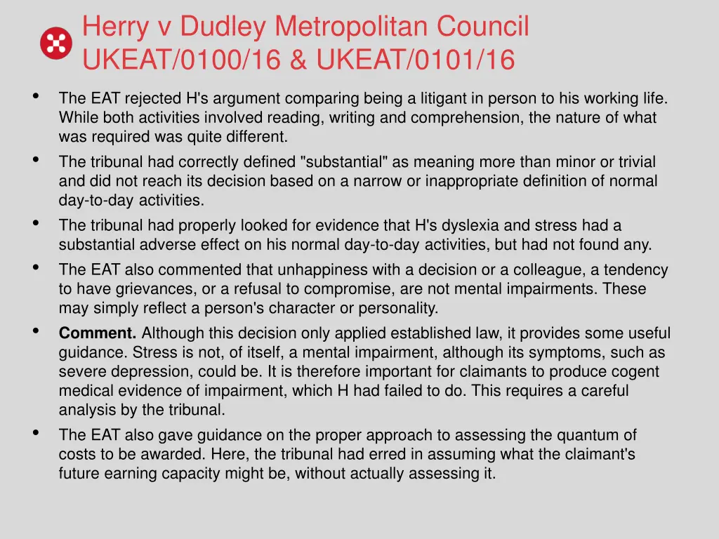 herry v dudley metropolitan council ukeat 0100 1