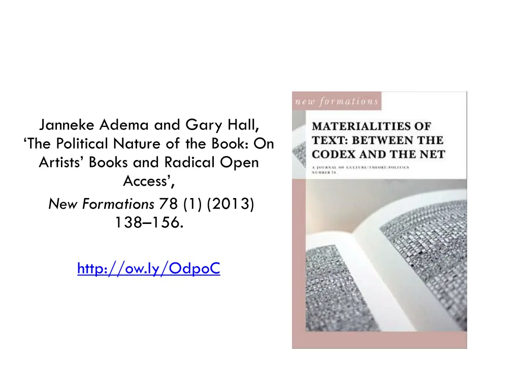 janneke adema and gary hall the political nature