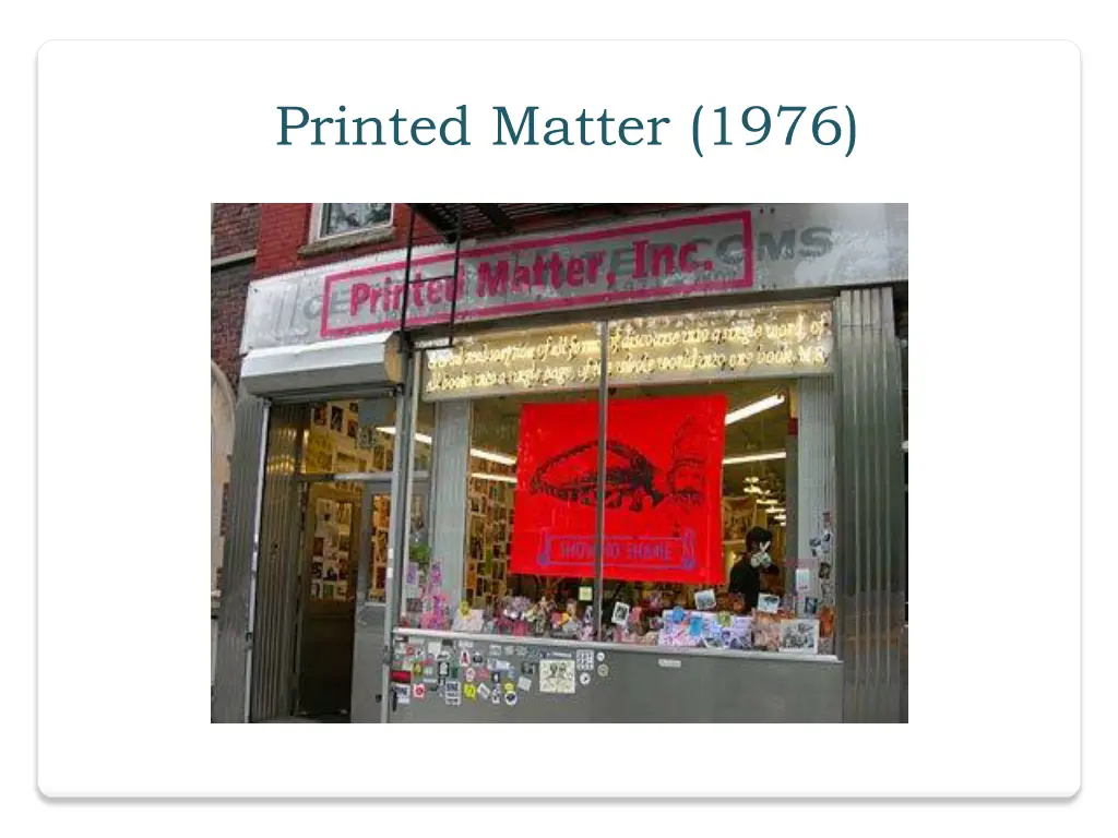 printed matter 1976