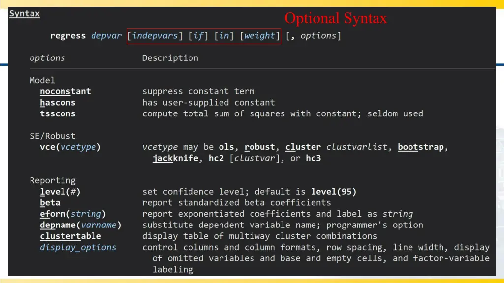 optional syntax