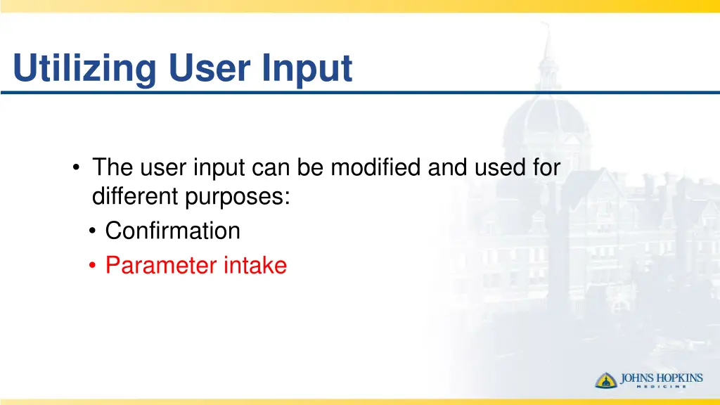 utilizing user input 1