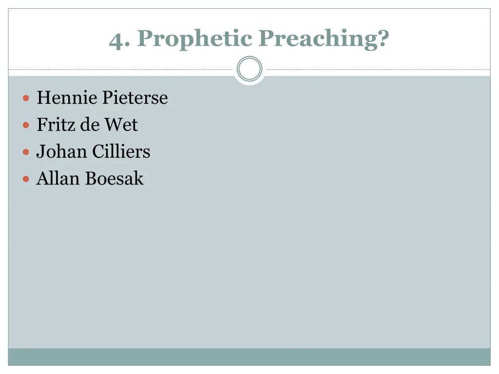 4 prophetic preaching