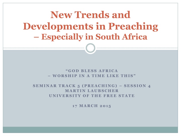 new trends and developments in preaching