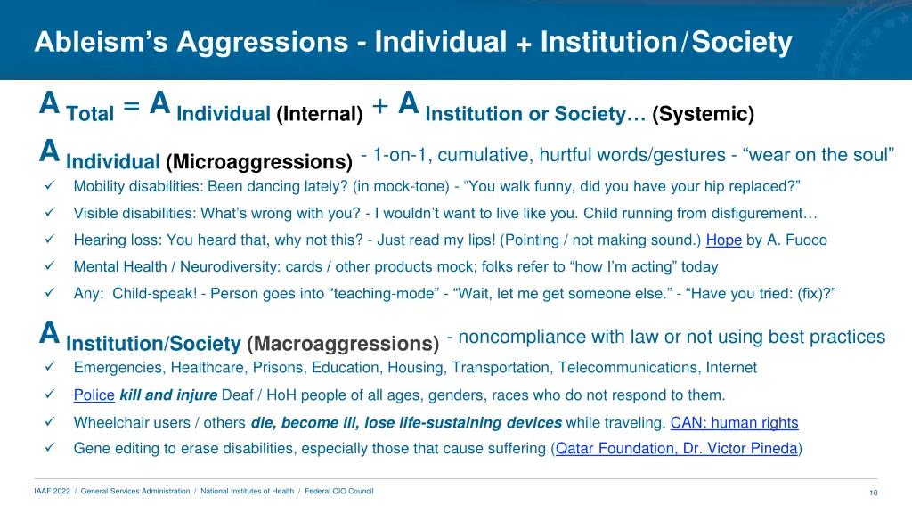 ableism s aggressions individual institution