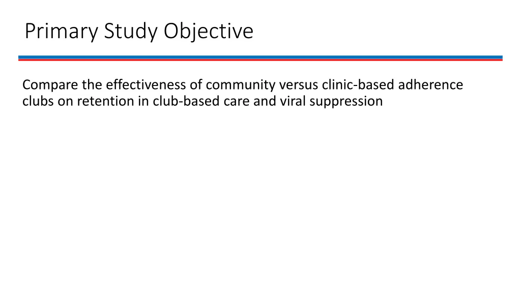 primary study objective