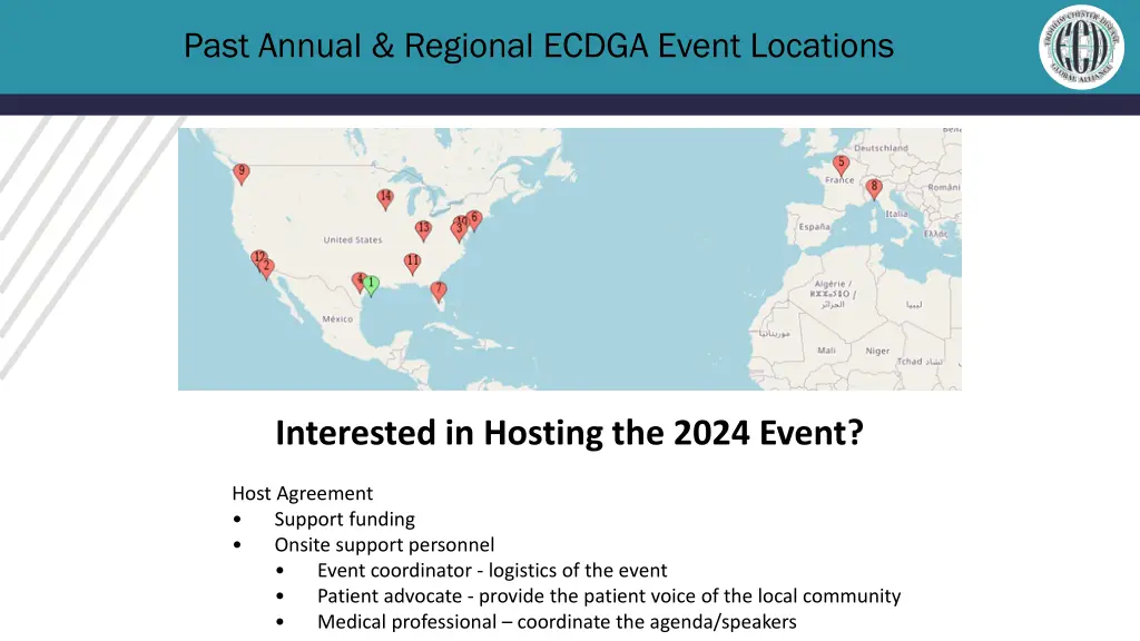 past annual regional ecdga event locations