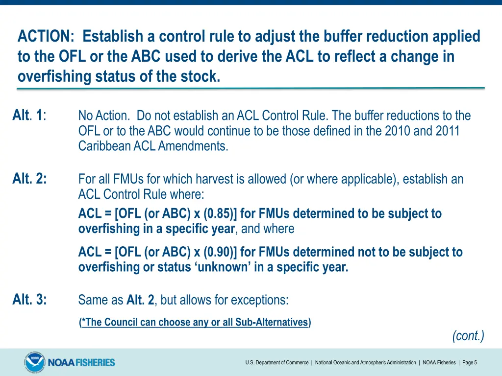 action establish a control rule to adjust