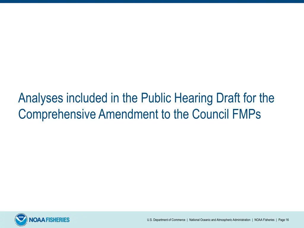 analyses included in the public hearing draft