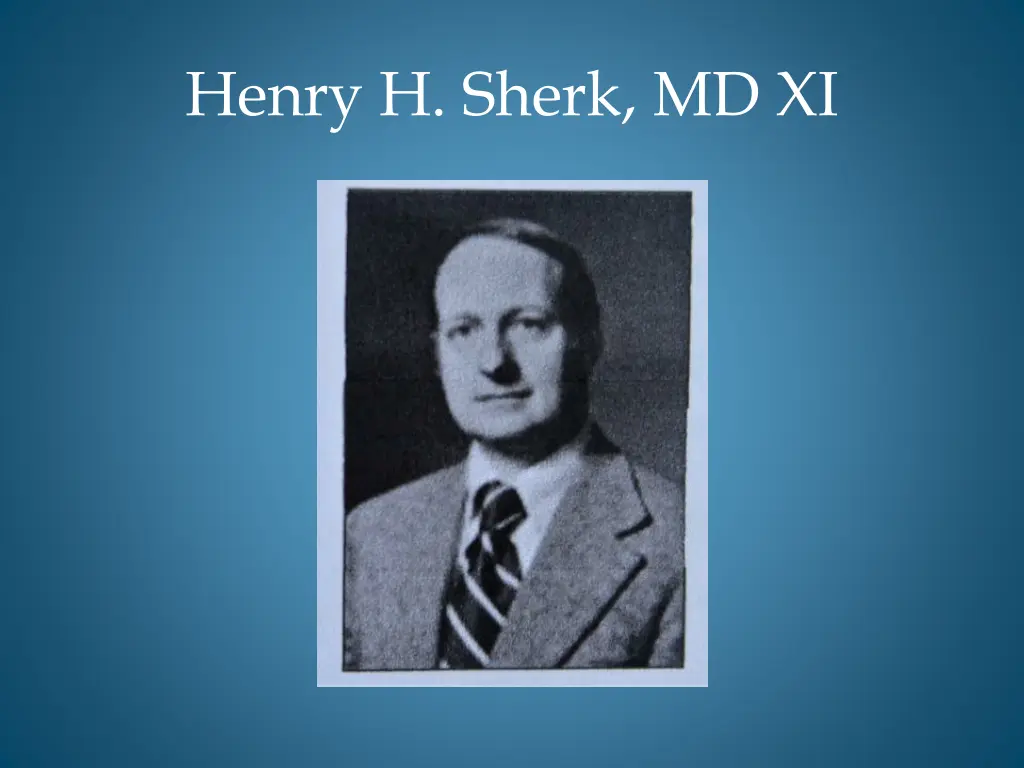 henry h sherk md xi