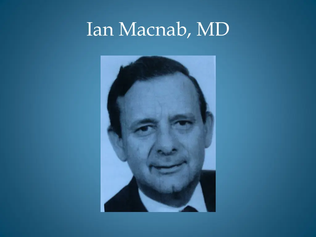 ian macnab md