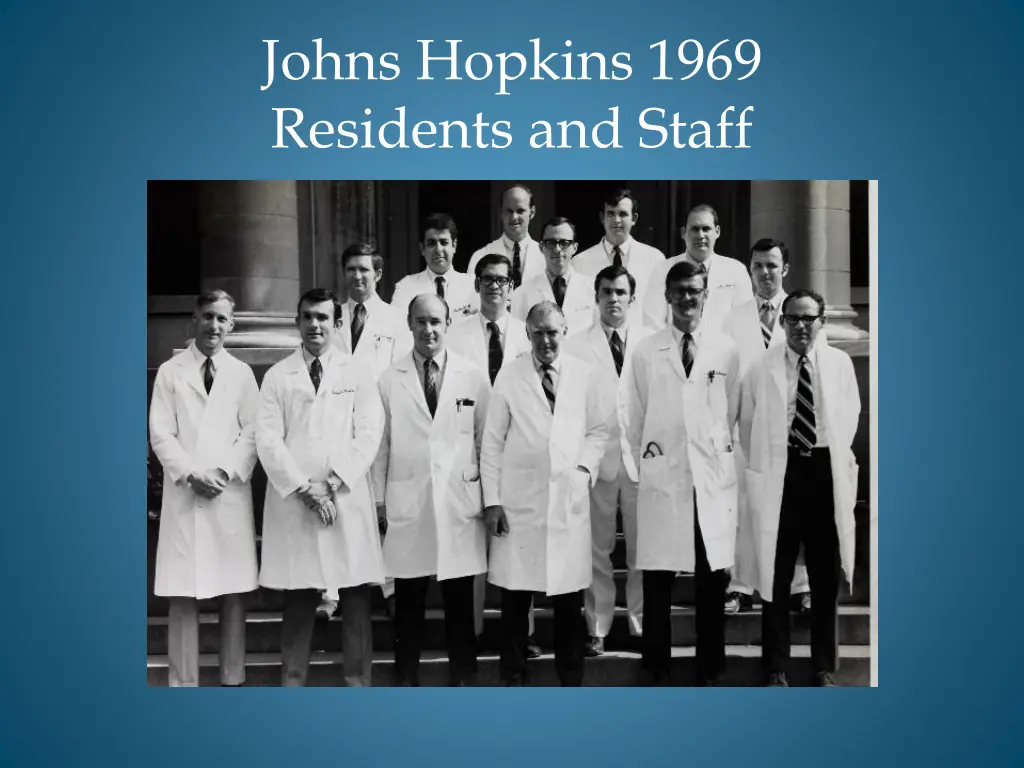 johns hopkins 1969 residents and staff