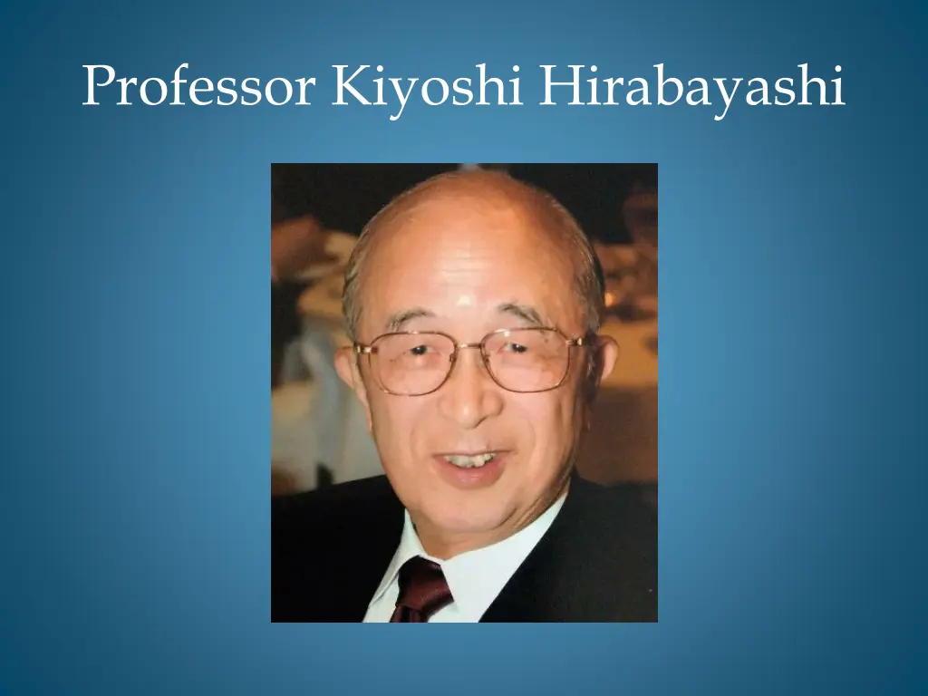 professor kiyoshi hirabayashi