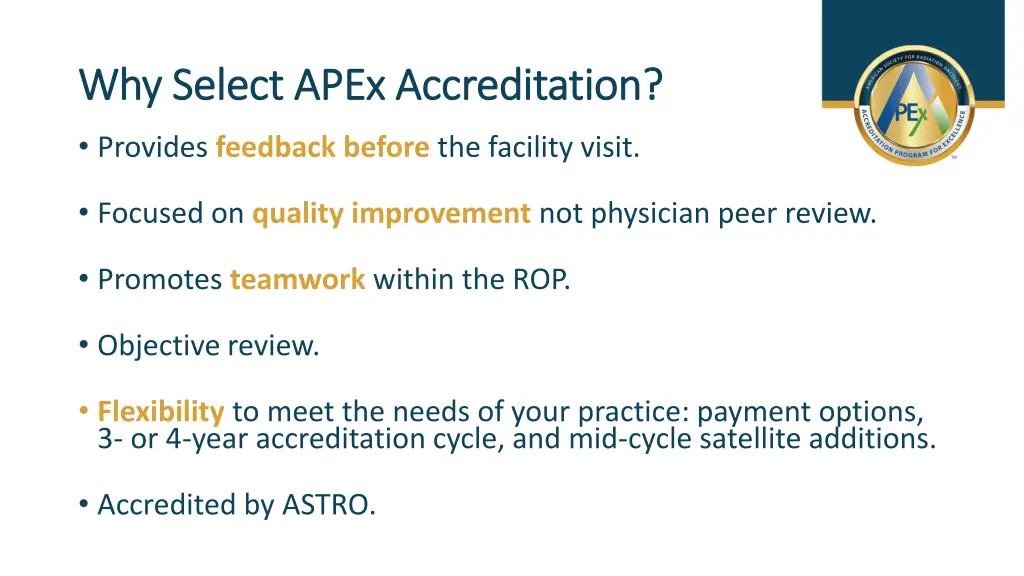 why select apex accreditation why select apex