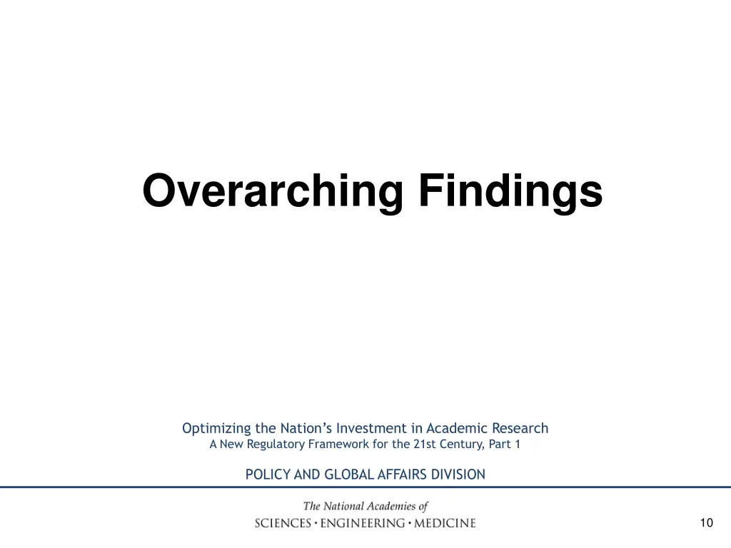 overarching findings