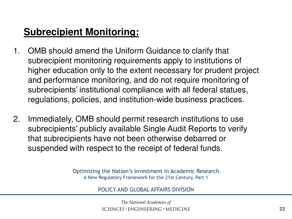 subrecipient monitoring