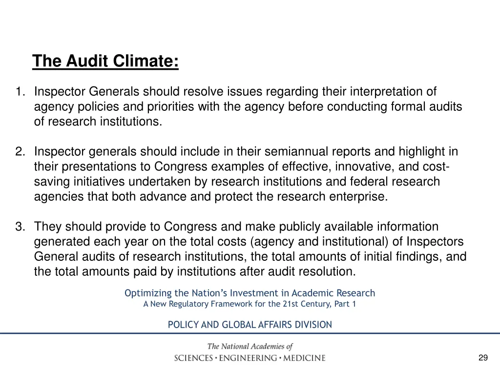 the audit climate