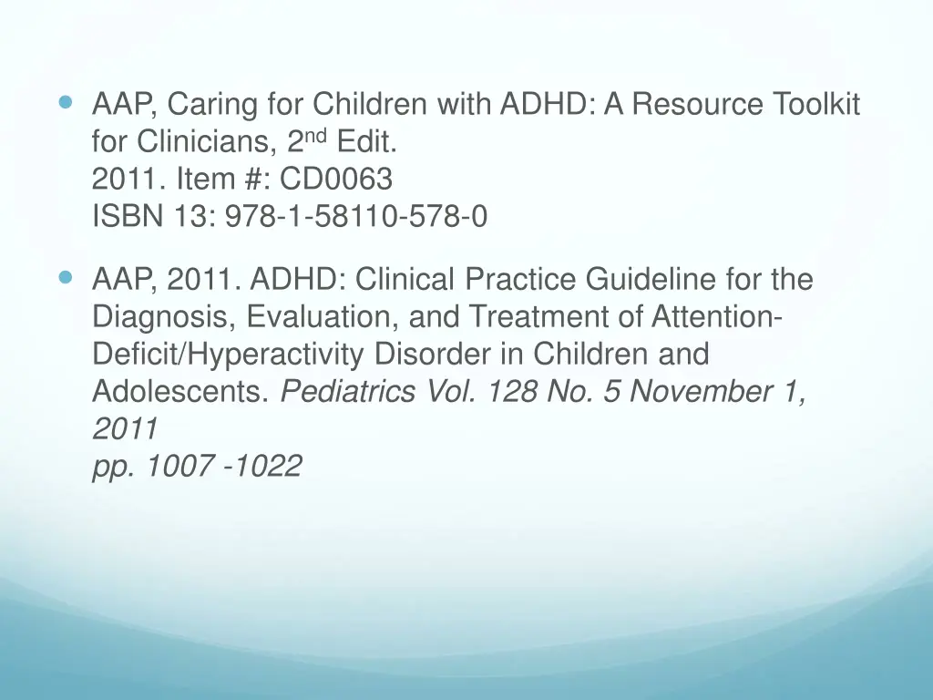 aap caring for children with adhd a resource