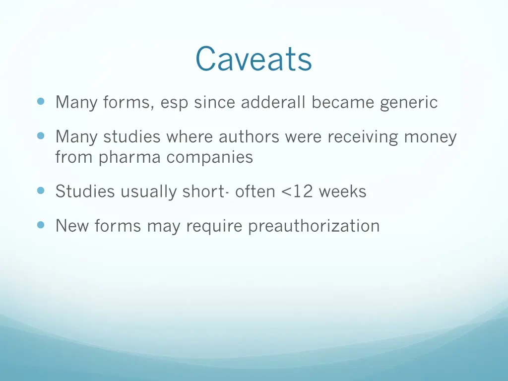 caveats