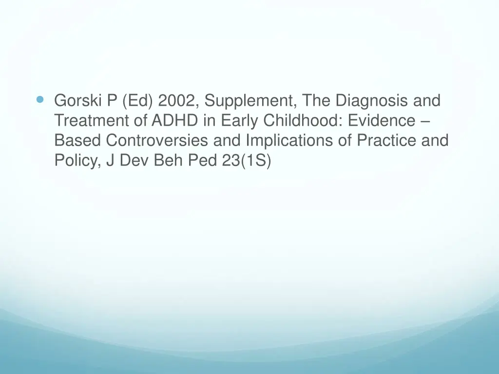 gorski p ed 2002 supplement the diagnosis