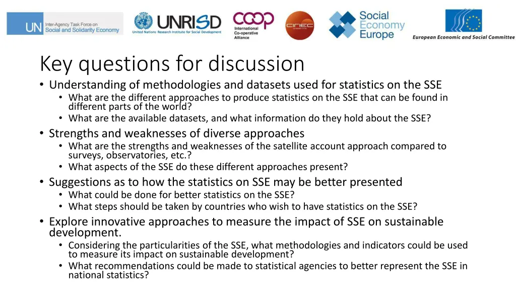 key questions for discussion understanding