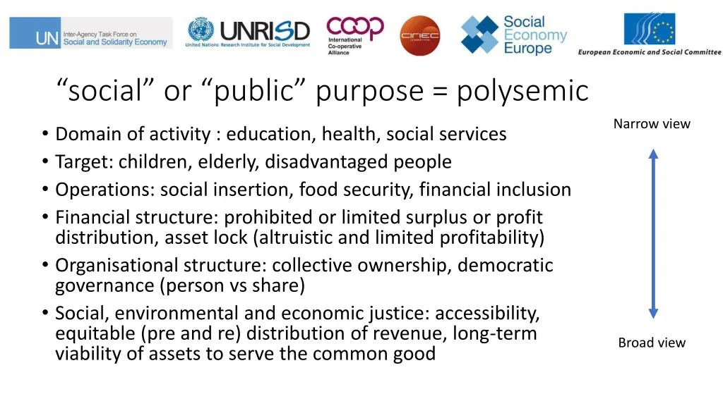 social or public purpose polysemic