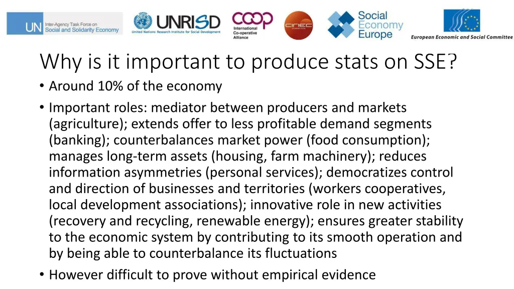 why is it important to produce stats