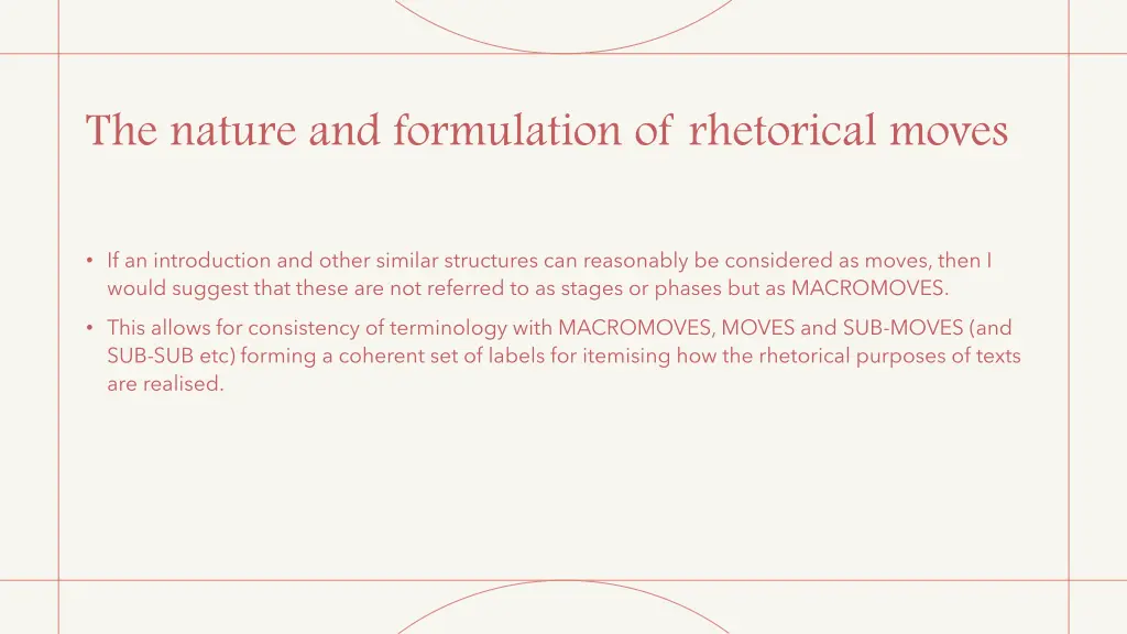 the nature and formulation of rhetorical moves 3