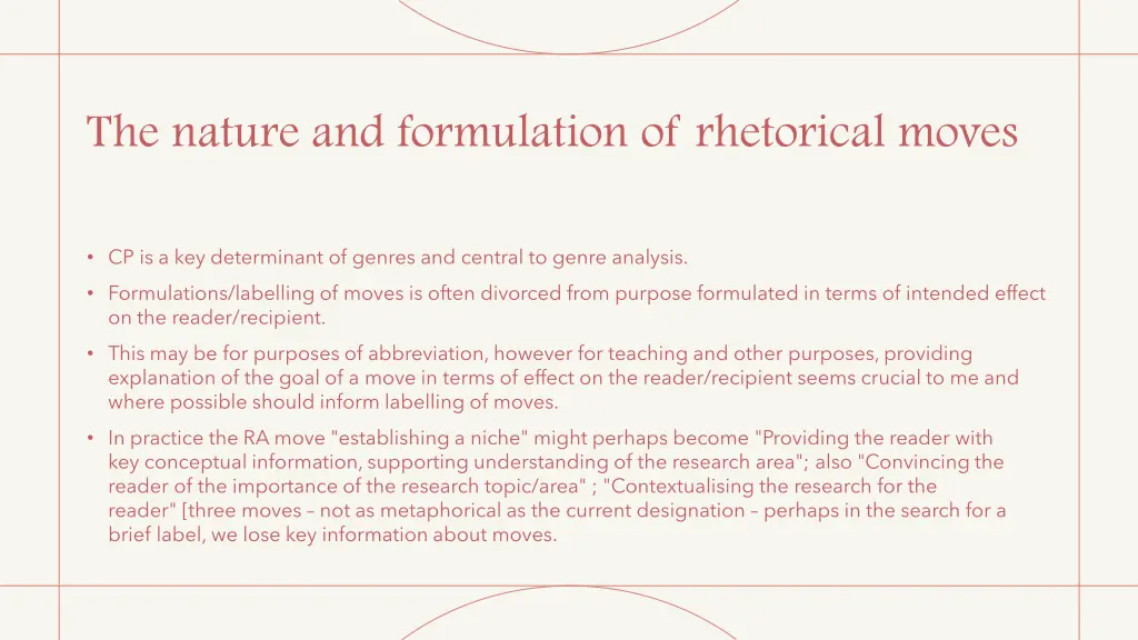 the nature and formulation of rhetorical moves 4