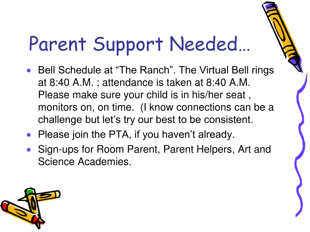 parent support needed