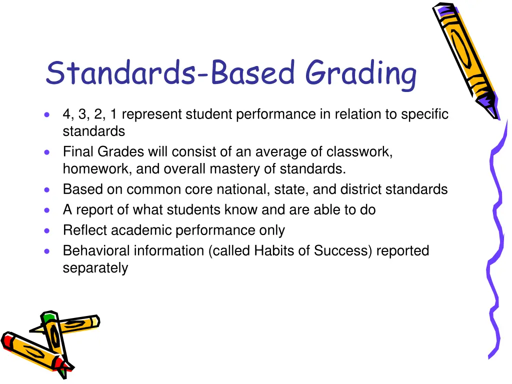 standards based grading