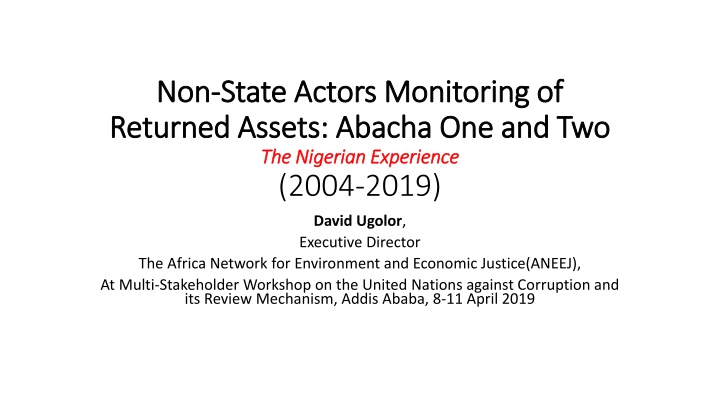 non non state actors monitoring of state actors