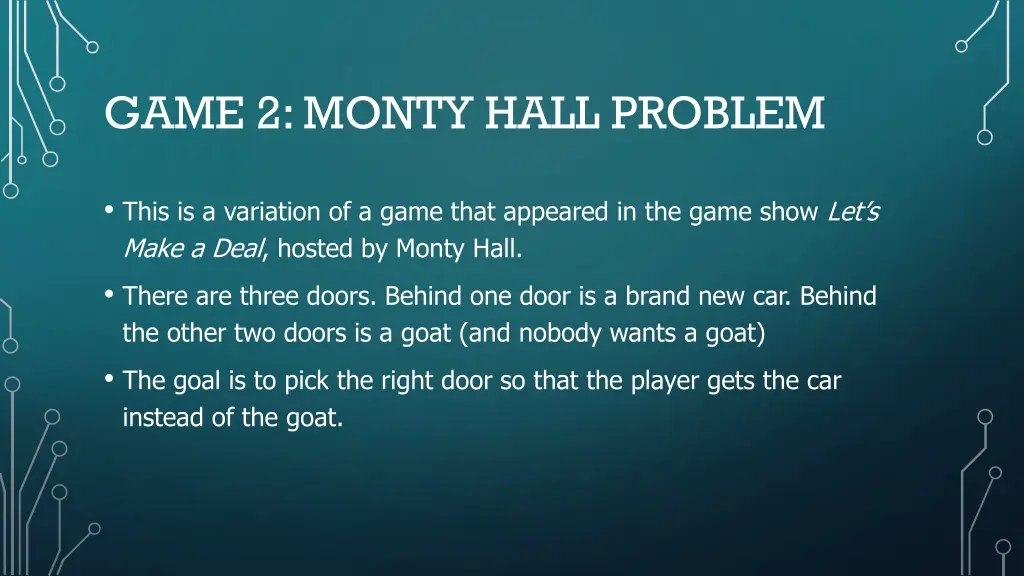 game 2 monty hall problem