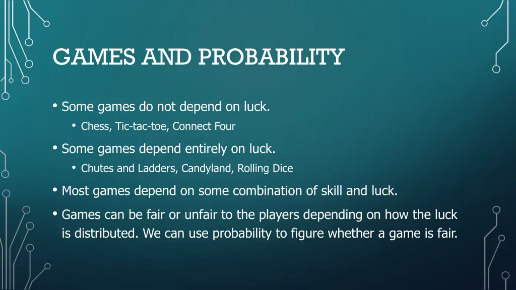 games and probability