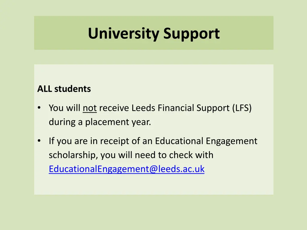 university support