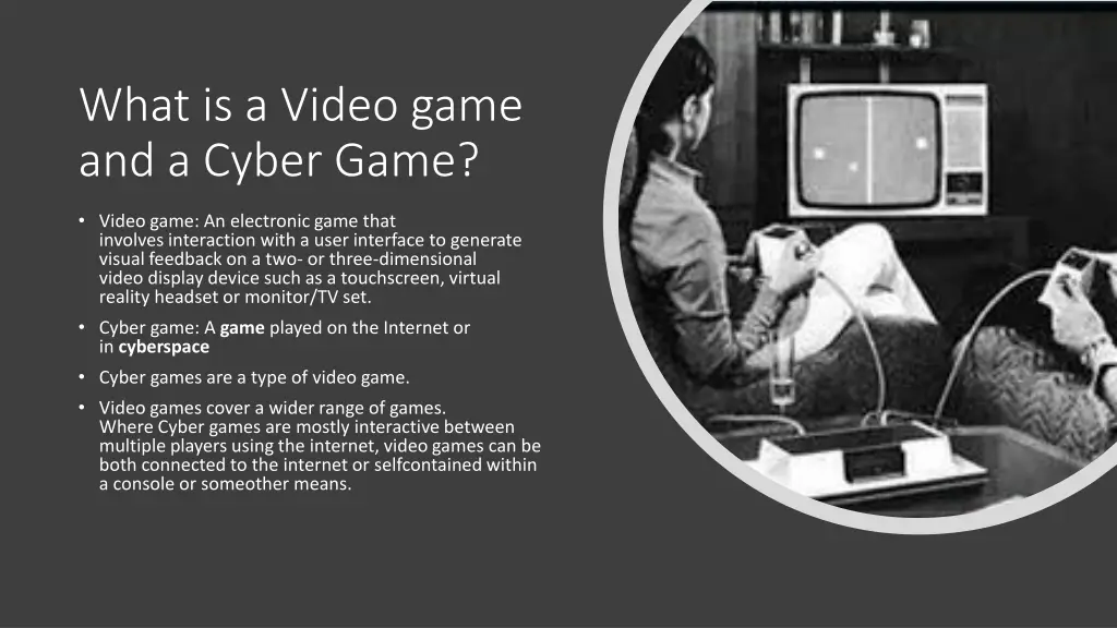 what is a video game and a cyber game