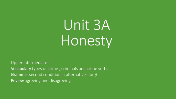 unit 3a honesty