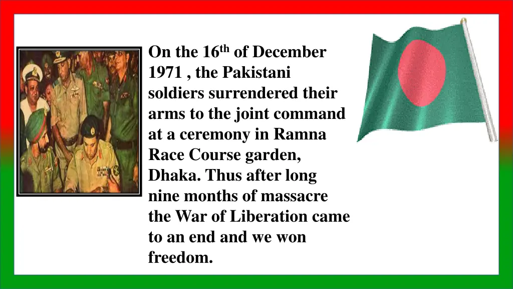 on the 16 th of december 1971 the pakistani