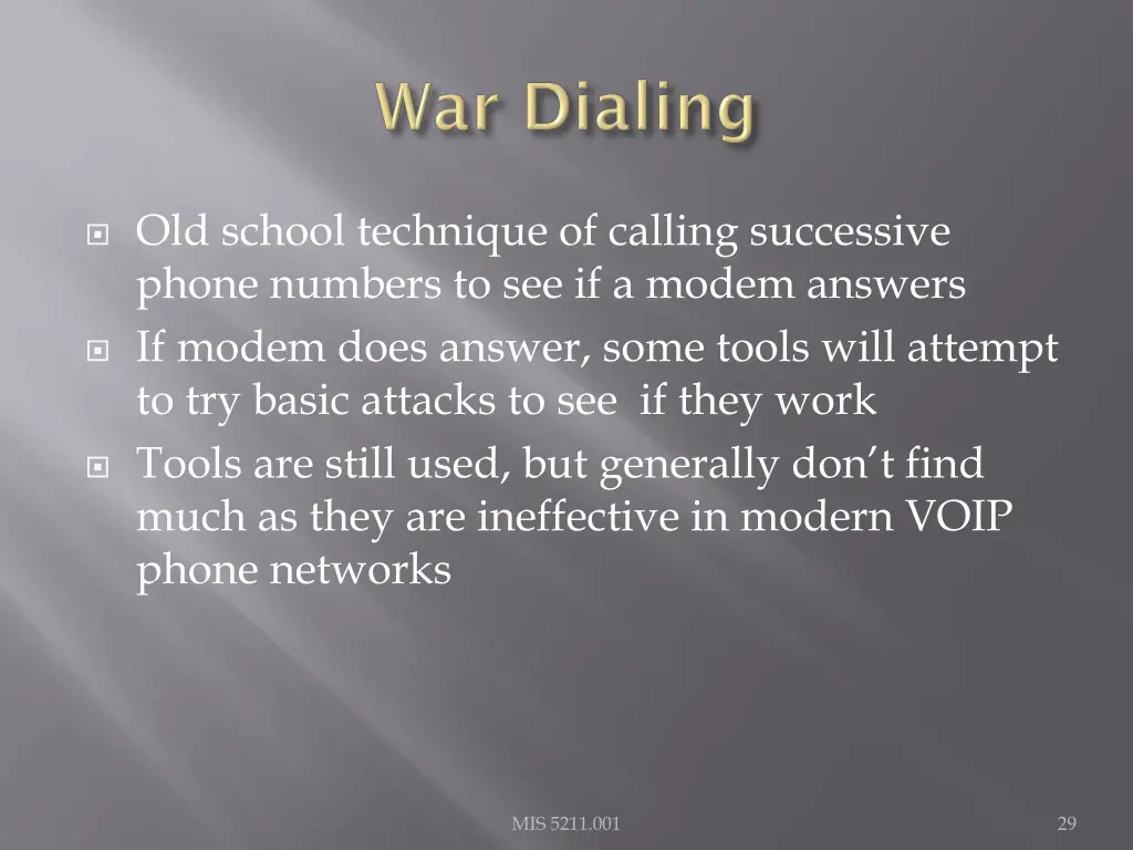 old school technique of calling successive phone