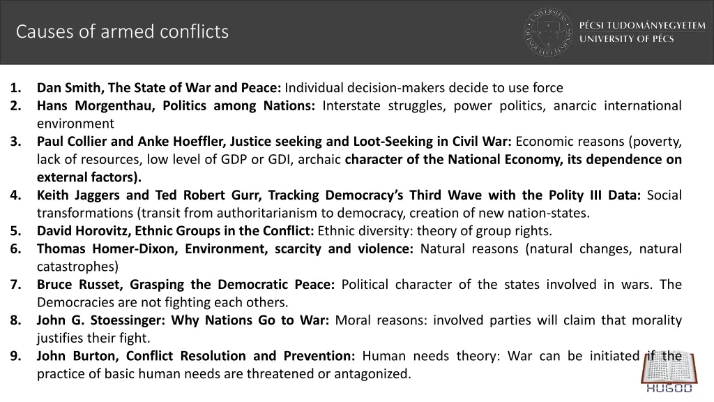 causes of armed conflicts