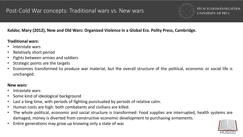 post cold war concepts traditional wars