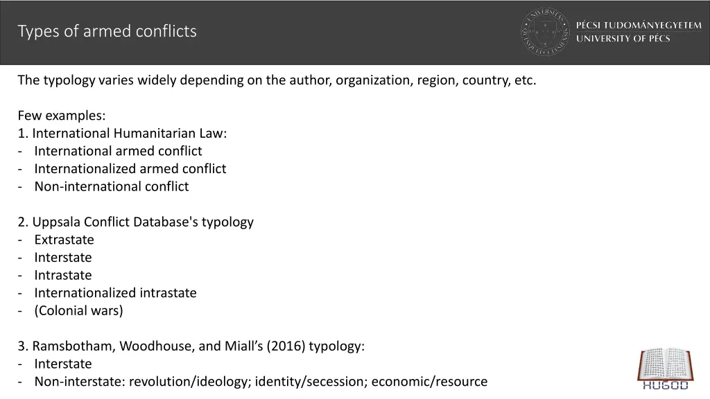 types of armed conflicts