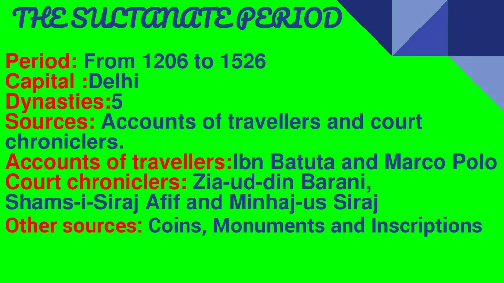 the sultanate period period from 1206 to 1526